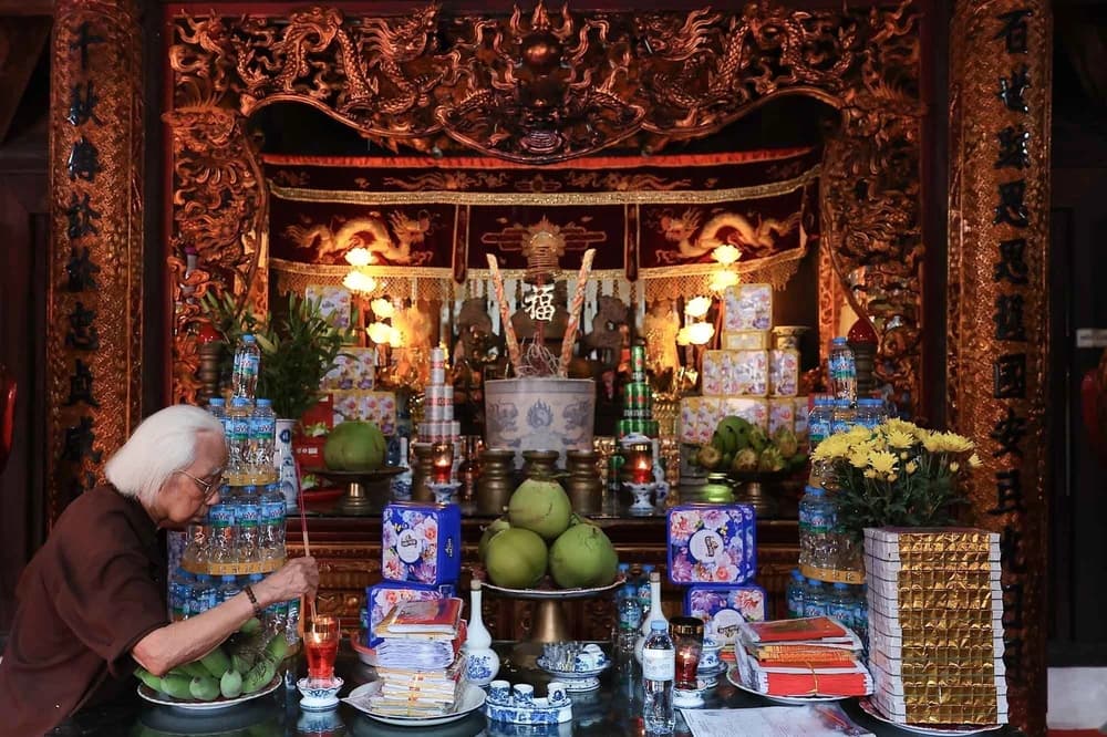 Không gian thờ tự Thái úy Việt Quốc công Lý Thường Kiệt cùng các vị thành hoàng trong đình Phúc Xá