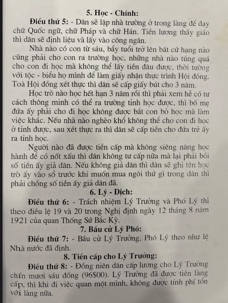 Ảnh tư liệu từ bài đăng Facebook về Hương ước làng Phúc Xá