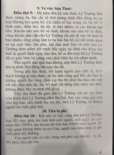 Ảnh tư liệu từ bài đăng Facebook về Hương ước làng Phúc Xá
